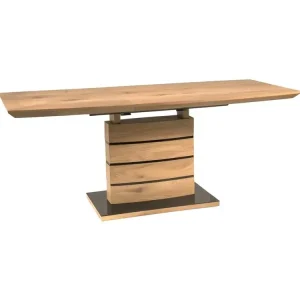 Set de Nativité Table de repas extensible 140/180 cm décor chêne traditionnel - LEANDRE