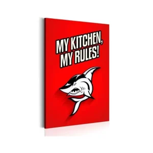 Tableau My kitchen, my rules! : Taille - 80 x 120 cm Fabriqué en France