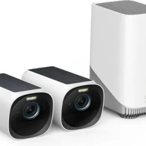 Eufy Eufycam E40, Duopack avec 2 caméras 2K sans fil et Homebase 3