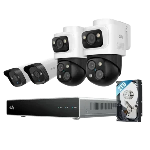 Eufy Security camera set ; PoE recorder, 2x Bulletcam et 2x PTZ camera