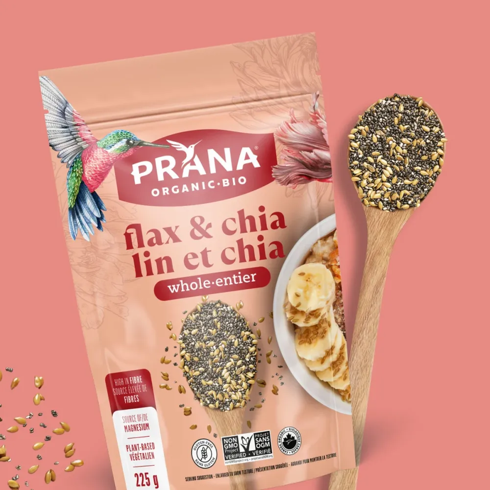 Chia noir et lin entier biologiques Prana Organic