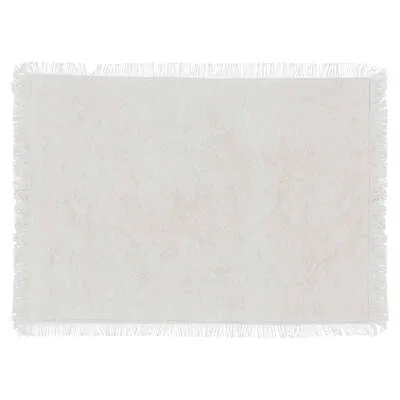 SET DE TABLE À FRANGES BLANC 45X30 pour Usage Quotidien