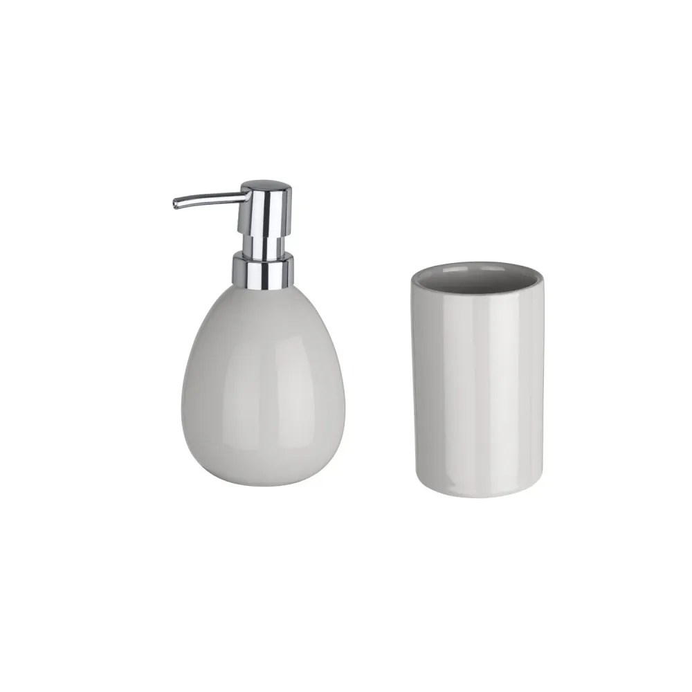 Antiadhésif Set Dispenser E Portaspazzolini Grigio