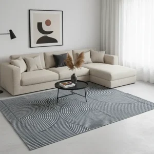 TAPIS ORGA - Motif Abstrait Poils Ras - 160/230cm Zafar tapis
