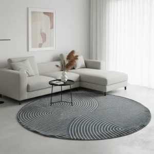 TAPIS OVA - Motif Abstrait Poils Ras - 160cm Zafar tapis