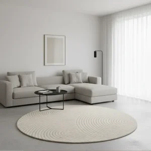 TAPIS OVA - Motif Abstrait Poils Ras - 160cm Zafar tapis