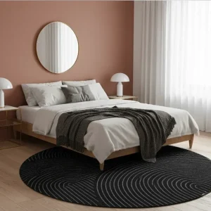 TAPIS OVA - Motif Abstrait Poils Ras - 160cm Zafar tapis