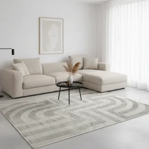 TAPIS STAR - Motif Abstrait Poils Ras Zafar tapis