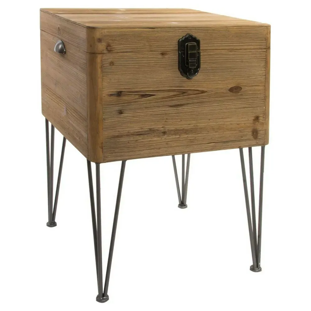 Pied de lampe Table d'appoint DKD Home Decor Métal Bois (49 x 51 x 74 cm)