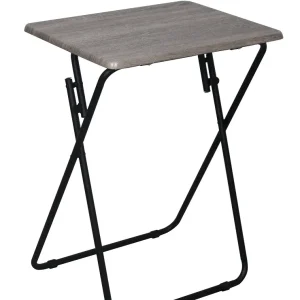 Table pliante 19 po x 15 po x 26 po en mdf gris