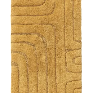 Tapis de bain 100% Coton tufté à la main DAN Jaune BENUTA
