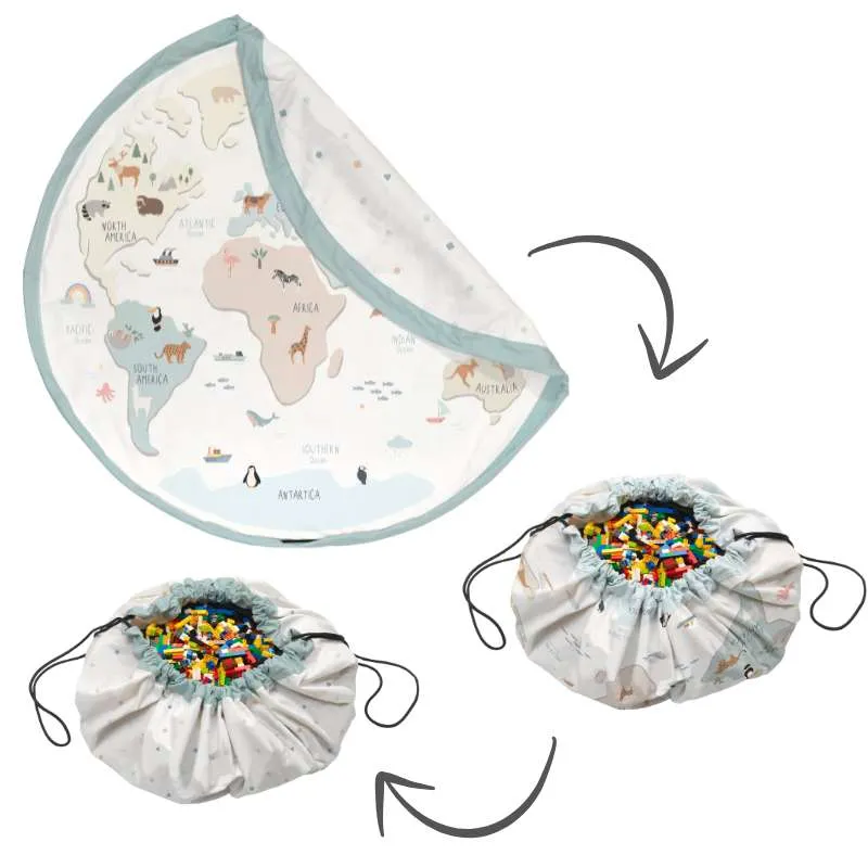 Play & Go Tapis de rangement - Carte du monde