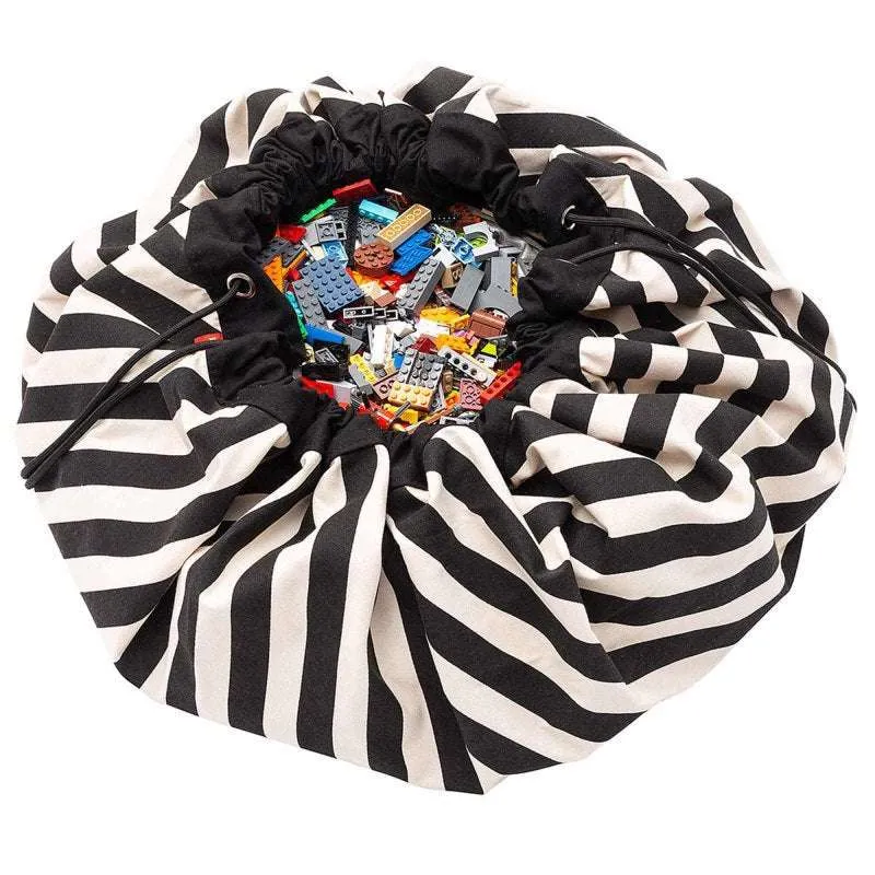 Play & Go Tapis de rangement - Rayures Noires