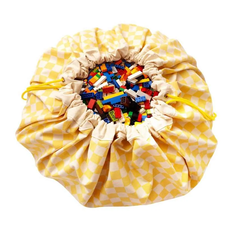 Play & Go Tapis de rangement - Vichy Jaune