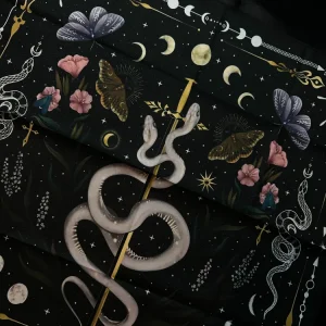 Tapis de tirage – Serpent & Phases de Lune