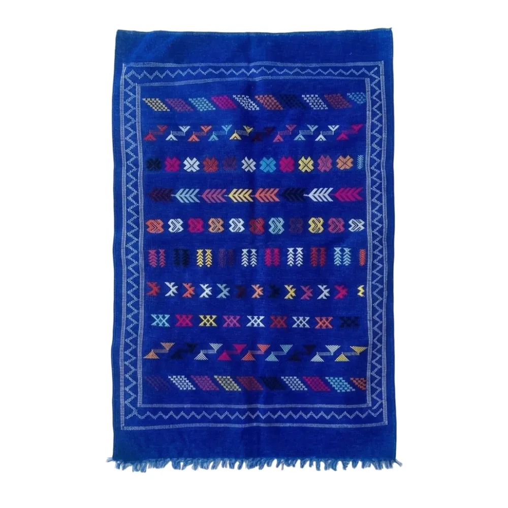 Petit Tapis Berbère Bleu 100x150 cm