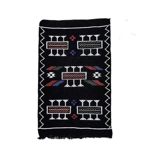 Petit Tapis Marocain Noir <br> 95x150 cm