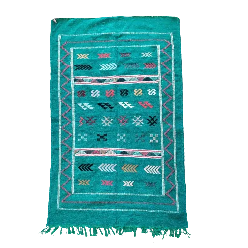 Tapis Berbère Vert Bohème <br> 95x150 cm