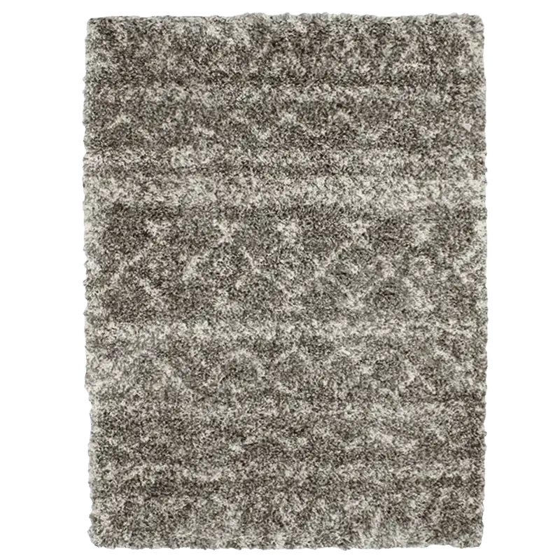Tapis bohème Tribal poils longs gris