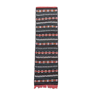 Tapis de couloir Kilim noir <br> 80x275 cm