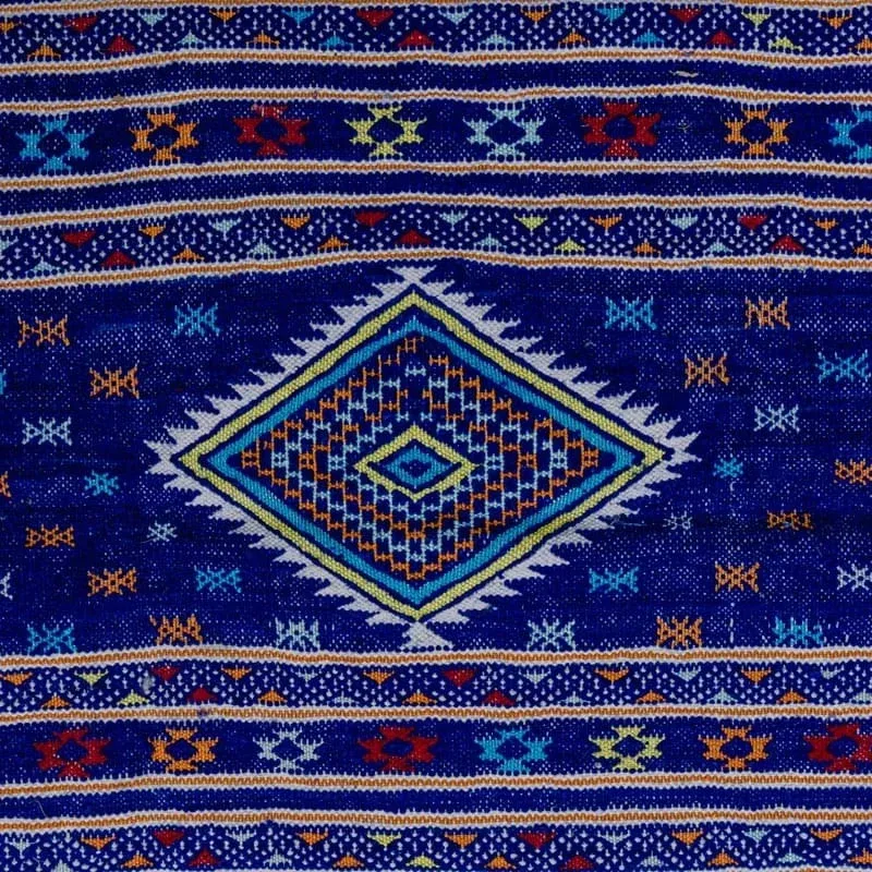 Tapis Kilim Bleu Marocain 82x115 cm