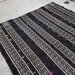 Tapis Kilim Noir 210x250 cm