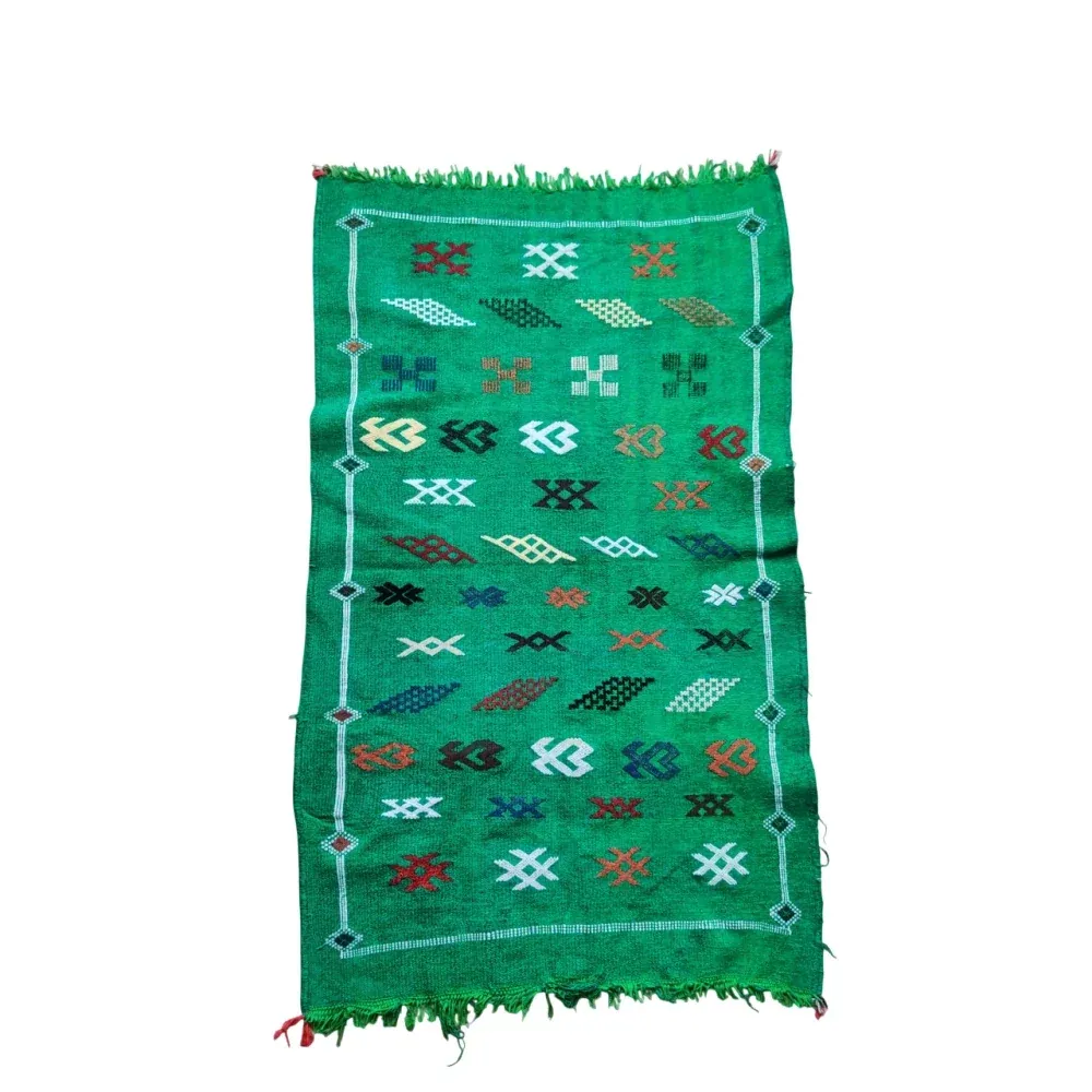 Tapis Kilim Vert Berbère