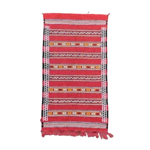 Tapis marocain Kilim Rouge et Noir 88x154 cm