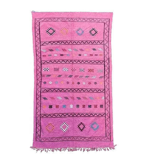 Tapis Marocain Rose Ethnique <br> 140x245 cm