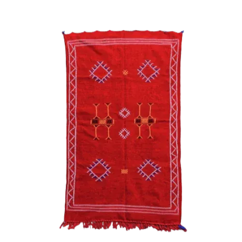Tapis Marocain Rouge Ethnique <br> 110x185 cm