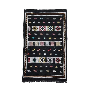 Tapis Sabra Noir ethnique <br> 145x235 cm