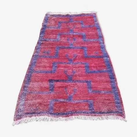 Tapis Shaggy Rouge et bleu Turc <br> 120x220 cm