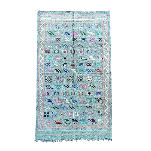Tapis Style Berbère Bleu Jean <br> 120x200 cm