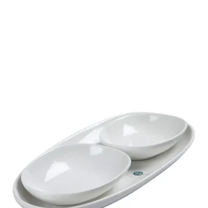 Symphony Pebble Serving Dish Set 3 - Blanc pur