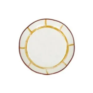 Assiette en porcelaine jaune Mykonos Pomax - 20cm