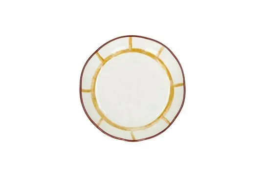 Assiette en porcelaine jaune Mykonos Pomax - 20cm