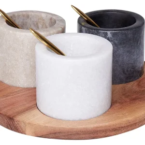 3 Marble Bowl Serving Tray Teaspoons Multicolour HERAKLION