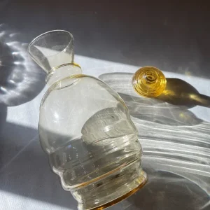 Carafe vintage Verre jaune