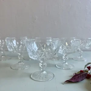 Coupes à champagne ciselées - lot de 7