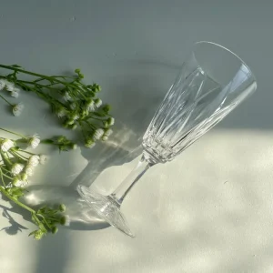 Coupes à champagne en verre ciselé - lot de 8