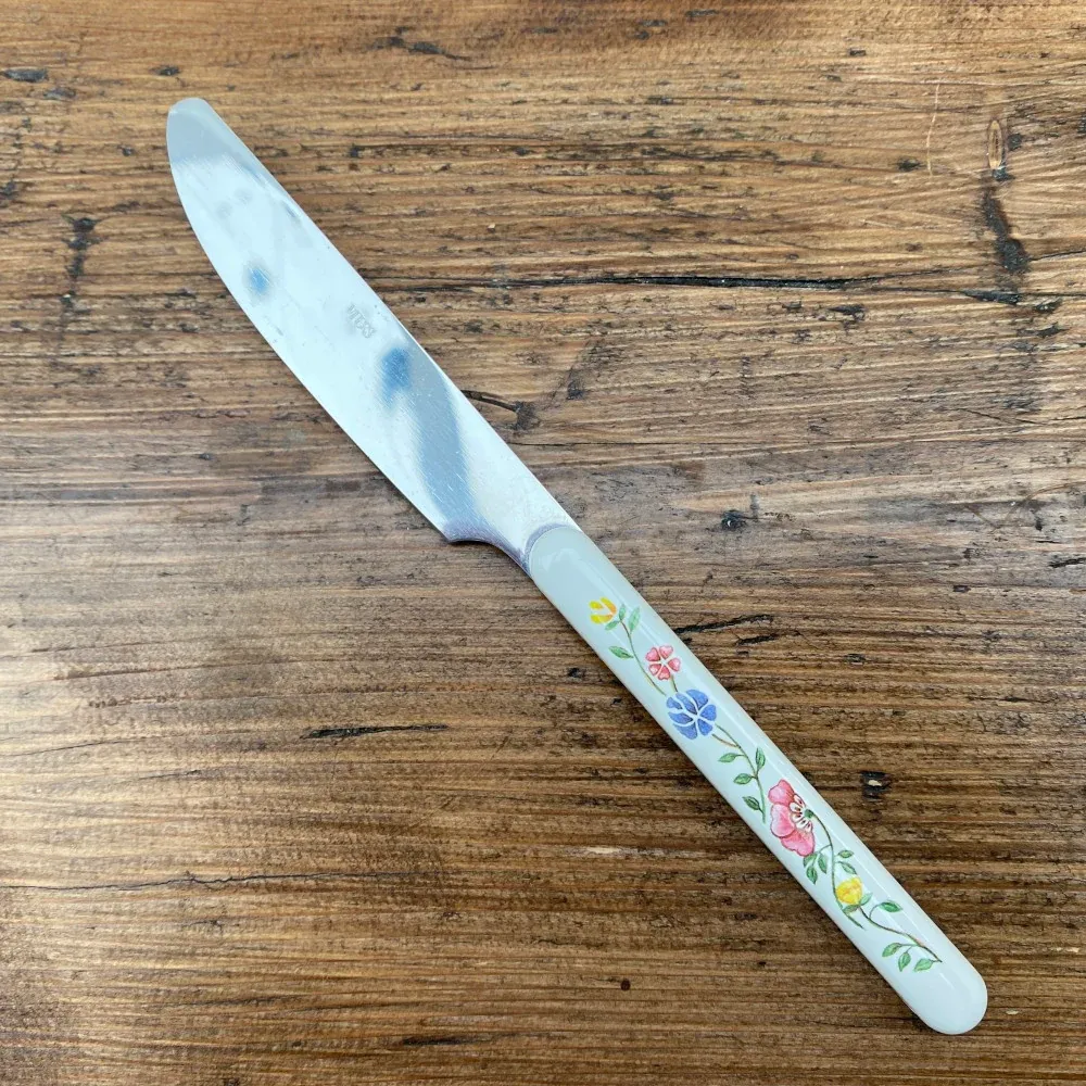 Couteau Johnson Bros « Summer Chintz » (Viners) - Manche blanc/Version ultérieure