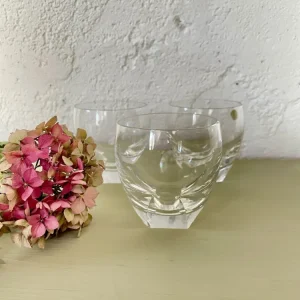 Lot de 3 verres anciens « rocks glass »