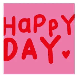 SERVIETTE EN PAPIER 33X33 CM HAPPY DAY