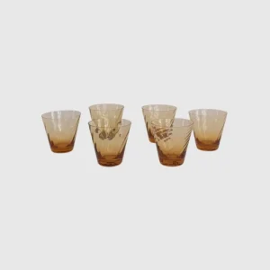 6 VERRES AMBRÉS