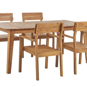 4 Seater Acacia Wood Garden Dining Set FORNELLI
