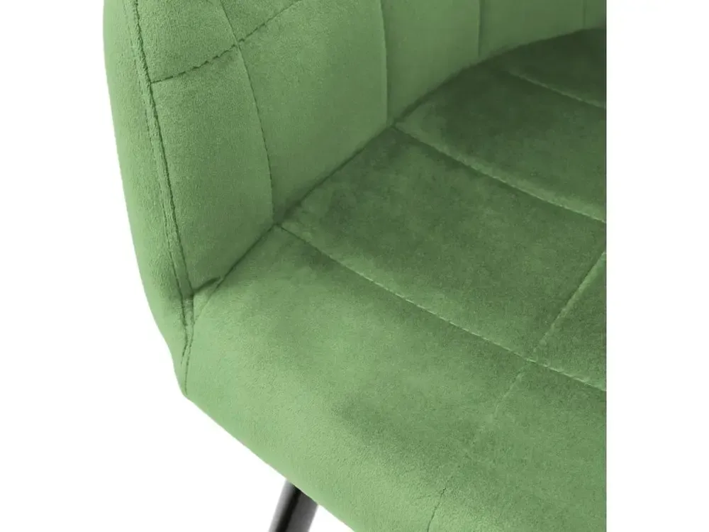 Set 2x chaises de salle à manger rembourré velours vert fauteuils retro/moderne